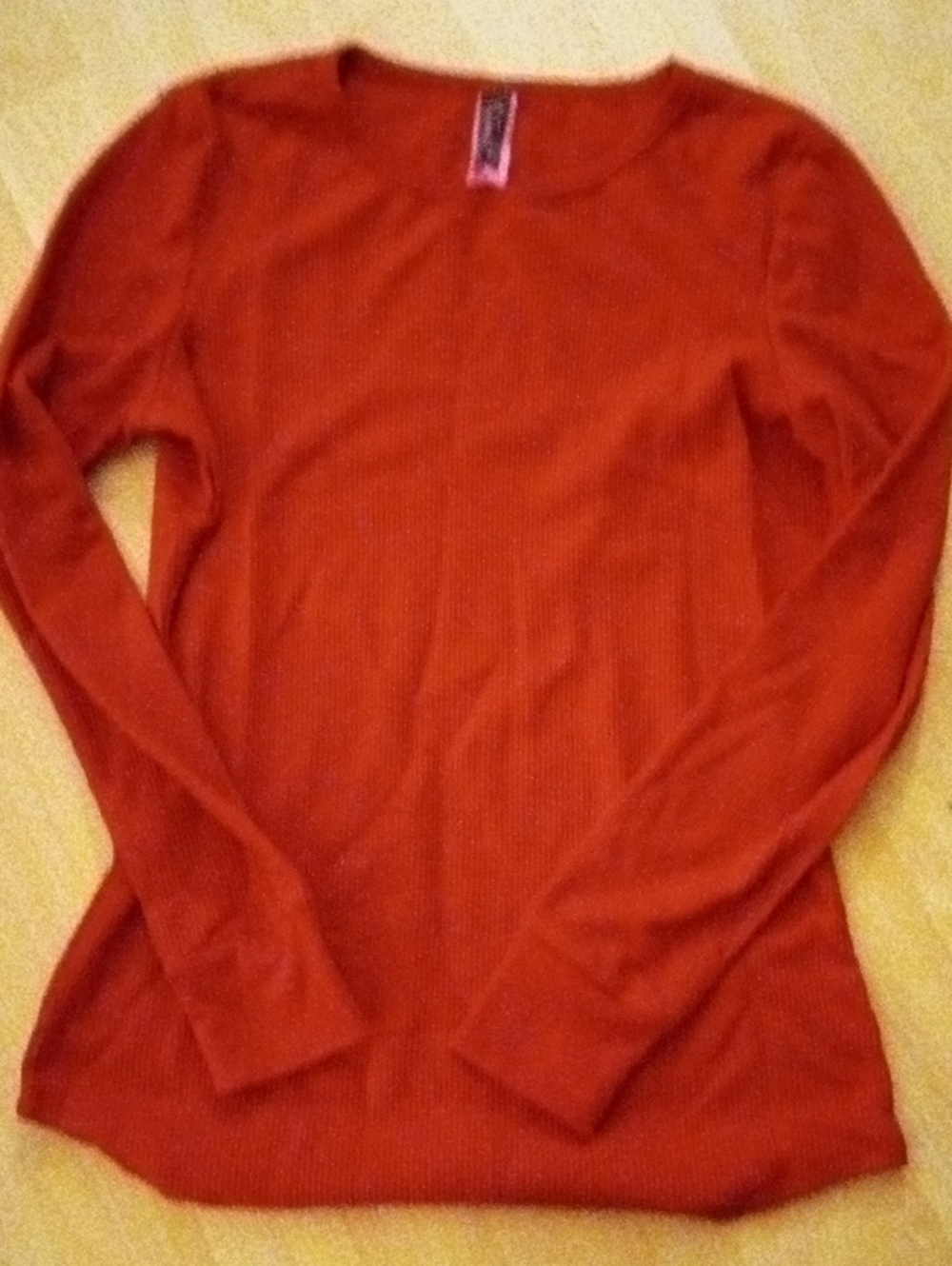 La SENZA Red Crew Neck Long Sleeve Top
